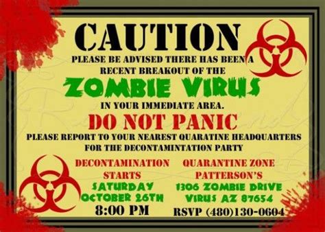 Seven Ways On How To Prepare For Zombie Party Invitation Template