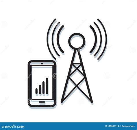 Torre De Telecomunicaciones Con Tel Fono M Vil Y Fuerza De Se Al