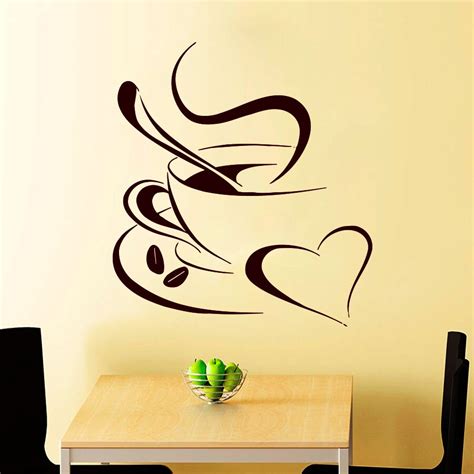 Coffee Wall Decals Cup Decal Cafe Vinyl Stickers Home Decor - Etsy