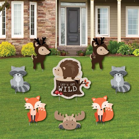 Big Dot Of Happiness Woodland Creatures Yard Sign Outdoor Lawn