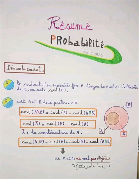 Bac Sc Exp Rimentales Math Resume Probabilite