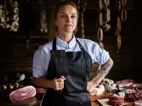 Female Butcher Selling Meat In A Butcher Photo Rawpixel