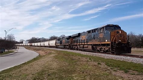 CSXT 3053 Leads CSX Train M583 Northbound At Clinton SC On The CSX