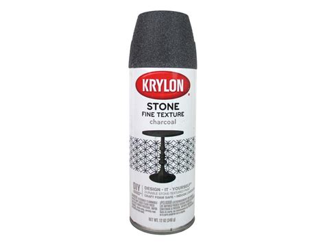 Krylon Fine Stone Textured Finish Spray Paint Charcoal 12 Oz