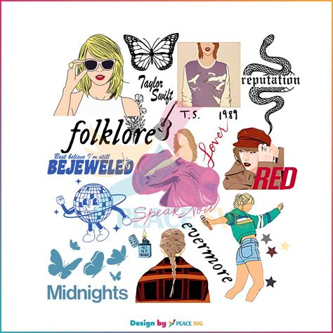 The Eras Tour Disco Ball Taylor Swifts Album Svg Digital Files Peacesvg