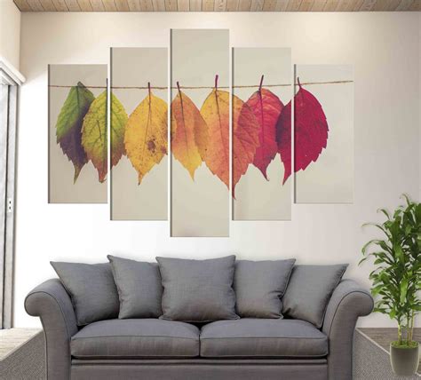 Autumn Leaves Canvas Print Autumn Wall Art Fall Wall Decor Etsy