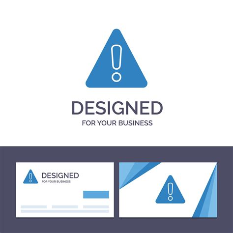 Creative Business Card And Logo Template Alert Danger Warning Sign