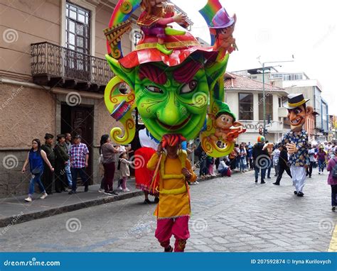 Carnival Parade In Cuenca Ecuador Editorial Stock Image Image Of