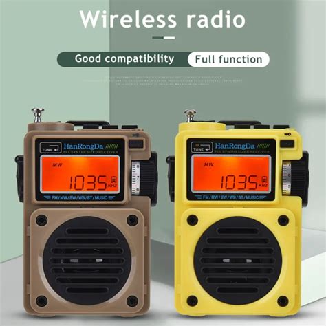 HRD-701 Portable Full-Band Digital Radio Subwoofer Bluetooth-compatible ...