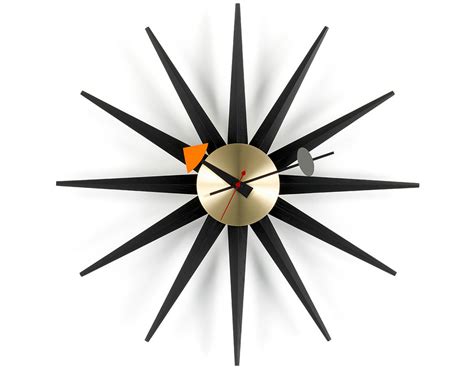 George Nelson Black Brass Wall Clock By Vitra Hive