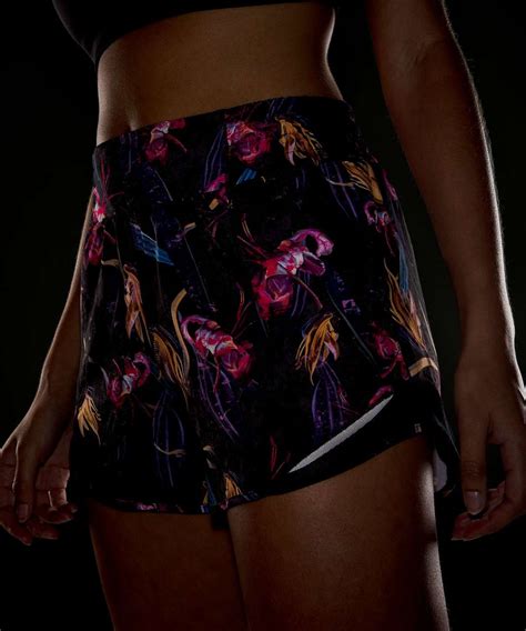 Lululemon Hotty Hot High Rise Lined Short 4 Veiled Floral Black Multi Black Lulu Fanatics