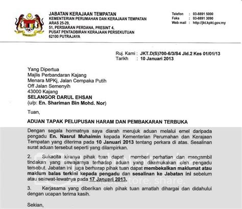 Contoh Surat Kiriman Rasmi Tentang Aduan Sampah Sarap Tieisha Hot Sex