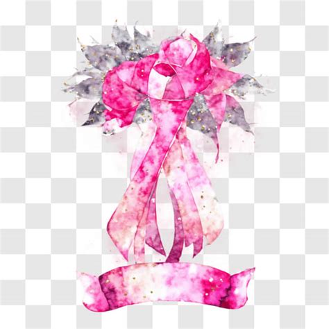 Download Breast Cancer Awareness Pink Ribbons Bouquet Pngs Online