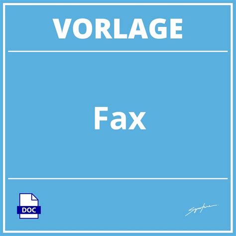 Fax Vorlage Word Pdf Wie Schreibe Ich