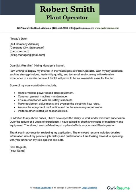 Food Production Worker Cover Letter Examples Qwikresume