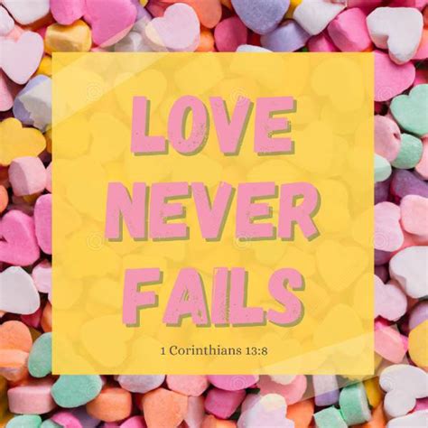 Church Social Graphic Love Never Fails 1 Corinthians 138