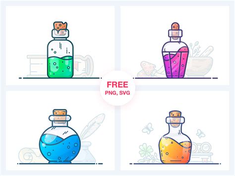 Freebie: Vector Potions Illustrations | OUTLANE