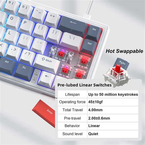 Womier Hot Swap Mechanical Keyboard Gasket Mounted Gamer Keyboard Led
