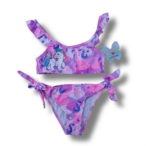 Bikini Nena Unicornio Lycra Importada Ohanamayorista