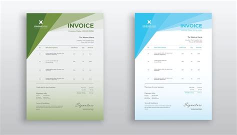 Premium Vector Professional Creative Invoice Template Design For Your