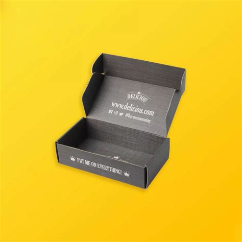 Custom Black Mailer Boxes Corrugated Black Shipping Boxes