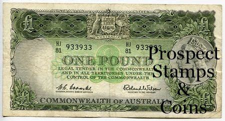 Australian Banknotes Australian Pre Decimal Banknotes One Pound