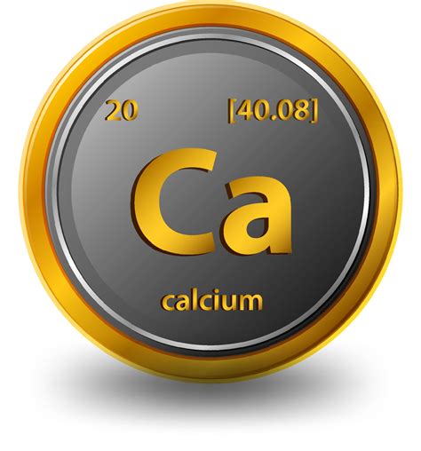 Calcium Chemical Element Chemical Symbol With Atomic Number And Atomic Mass 2091941 Vector Art