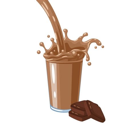 Glass Of Chocolate Milk Clipart