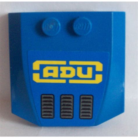 Lego Wedge 4 X 4 Curved With Adu And Vents Sticker 45677 Brick