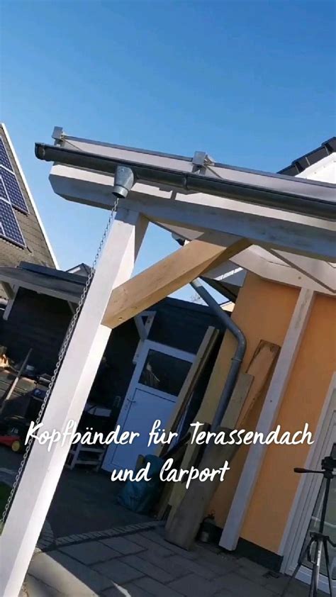 Kopfbänder für Terassendach und Carport