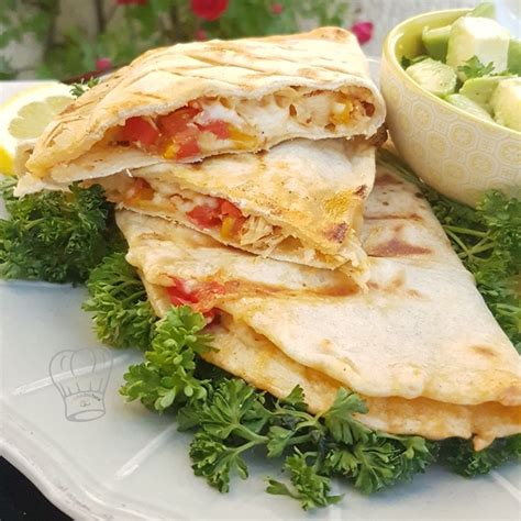 Quesadillas Au Poulet Et Poivrons Gourmandise Assia