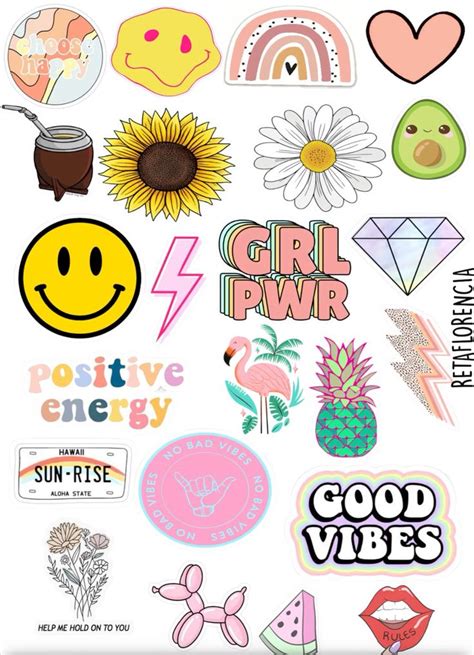 Plantilla De Sticker Cute 🩷 Stickers Decorativos Calcomanías