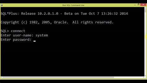 Oracle Sql Tutorial How To Connect To Oracle Database Through Command