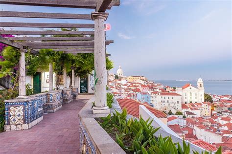 View Of Alfama Quarter From Mirador De License Image 71099997