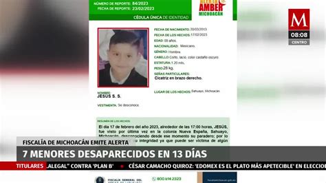 Fiscalía De Michoacán Emite Alerta Por 7 Menores Desaparecidos Grupo Milenio