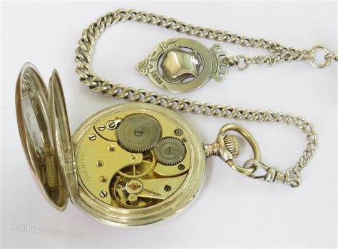 Antiques Atlas Antique Silver Omega Pocket Watch And Chain