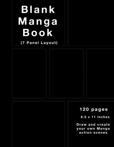 Buy Blank Manga Book 120 Manga Action Pages 7 Panel Layout White