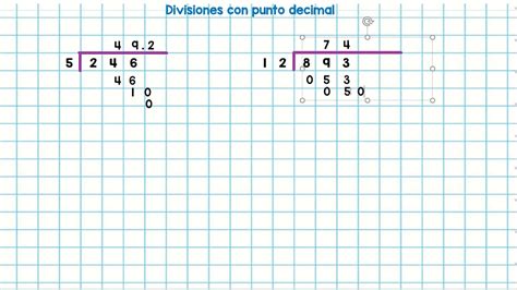 Divisiones Con Punto Decimal YouTube