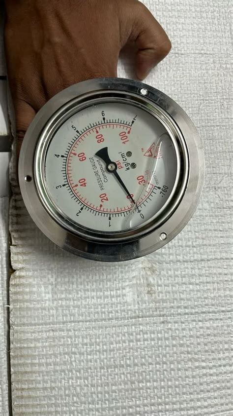 4 Inch 100 Mm Stainless Steel H Guru Compound Pressure Gauge At Rs