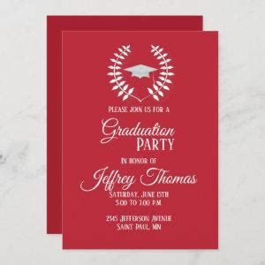 Cardinal Themed Class Of Graduation Announcement Templates Class Of