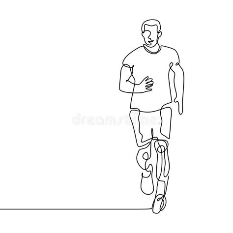 Runner Continuous Line Drawing Stock Illustrations Runner