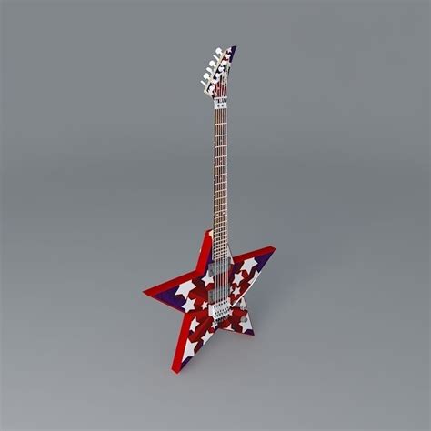 A Star Shaped Guitar Free 3d Model Cgtrader