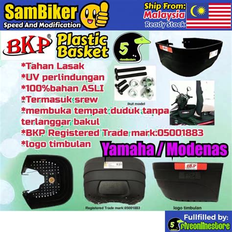 BKP Motorcycle Basket Yamaha Y16 Y15 LC135 125ZR Kriss MR1 MR3 SRL Ego