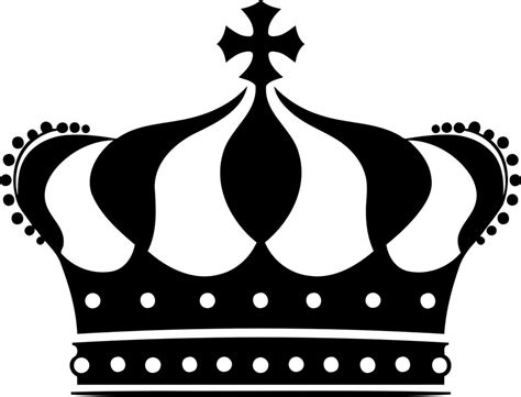 black and white silhouette crown object 23631051 Vector Art at Vecteezy