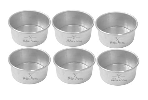 Formas Bento Cake Fundo Fixo Naked Cake 10 x 5 cm Kit 6 Peças Dutra Formas