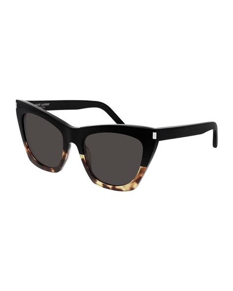 Saint Laurent Kate Two Tone Cat Eye Sunglasses Neiman Marcus