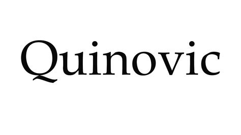 How To Pronounce Quinovic Youtube