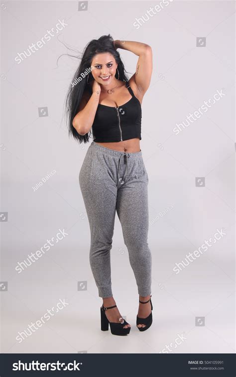 Sexy Pretty Brunette Woman Touching Hairs Stock Photo 504105991 Shutterstock