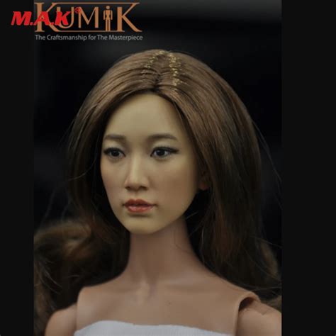 Kumik 16 Planted Hair Makeup Head Sculpt Km16 27b Fit 12 Female Action Figure In Stock Items