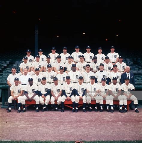 The 1968 American League Pennant Winning Detroit Tigers Pose For Team
